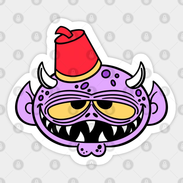 Wacky Devil Sticker by OrneryDevilDesign